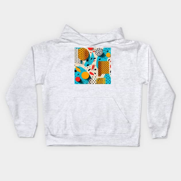 Memphis pattern 4 Kids Hoodie by JBJart